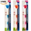 Tongue Brush, Tongue Scraper, Tongue Cleaner Helps Fight Bad Breath, 3 Tongue Scrapers, 3 Pack (Blue & Orange & Red)