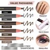 Waterproof Eyebrow Pencils Brow Pencil Set For Marking, Filling And Outlining, Tattoo Makeup And Microblading Supplies Kit-Permanent Eye Brow Liners In, 12Pcs 5Colors(4Black6Brown2Gray）(Multicolor)