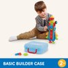 Battat- Bristle Blocks- STEM Interlocking Building Blocks- 50 pc Playset- Reusable Carry Case - Developmental Toys for Toddlers & Kids- Basic Builder Case- 2 Years +