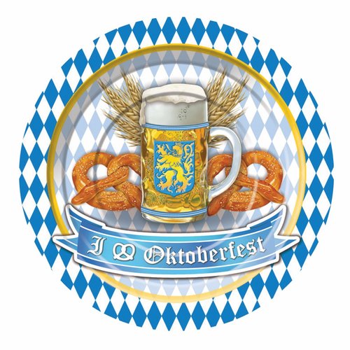 PMU Oktoberfest 9-Inch Dessert Plates (8/Pkg) Pkg/6