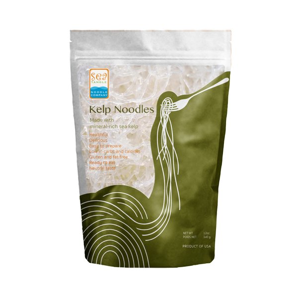 Sea Tangle Kelp Noodles (12oz) - Low Calorie Asian Noodles for Healthy Noodle Dishes - Gluten Free, Keto Noodle Sub for Rice Noodles, Glass Noodles, Pad Thai Noodles, Vermicelli