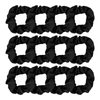 Jaciya 12 Packs Black Hair Scrunchies Satin Scrunchy Elastic Band Hair Bobbles Scrunchies Hair Ties Ponytail Holder Hair Accessories for Women Girls