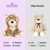 warmies Microwavable & Weighted Stuffed Animals, Tiger - Heated Stuffed Animal Plushie for Warmth & Comfort - Cute Soft Plush Toys for Adults & Children (Boys, Girls, Babies & Toddlers)