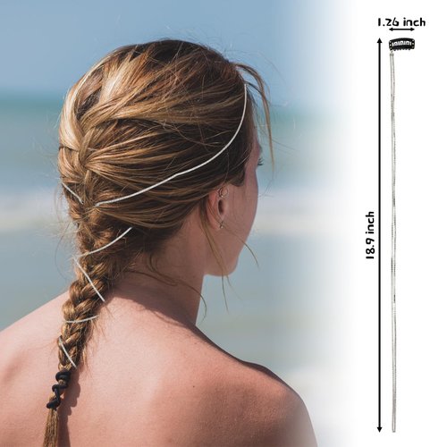 6 Pcs Rhinestone Hair Chain, Shiny Punk Tassel Hair Clip, Crystal Hair Extension Accessories for Women and Girls' Party, Nightclub, Wedding and Daily Headwear.