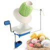 MAOPINER Needlecraft Yarn Ball Winder Hand-Operated, Manual Wool Yarn Winder Holder for Swift Yarn Fiber String Ball (Blue, White)