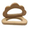 5pcs Natural Wood Cloud Shape Teether Toys DIY Teething Necklace Cute Animal Pendant Nursing Soothing Accessories (Cloud 5pcs)