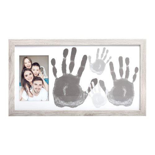 Kate & Milo Rustic Family Handprint Photo Frame, Family Keepsake Frame, DIY Craft for Family Night for Parents and Children, Farmhouse Decor, 6" x 4" Photo Inserts, Distressed Wood