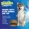 SpongeBob SquarePants for Pets Krabby Patty Crinkle Plush Dog Toy | Dog Toy for Spongebob Fans | Krabby Patty Squeaky Dog Toy for All Dogs Made from Soft Plush Fabric 7 Inch