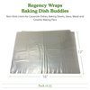 Regency Wraps Baking Dish Buddies, Non-Stick Liners For Mess-Free Casseroles Dishes, Baking Sheets, glass and metal baking pans, Clear, 14.5" x 19" (Pack of 25)