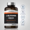 Piping Rock L Glutamine Capsules | 2000 mg | 240 Count | Free Form Amino Acid Supplement | Non-GMO, Gluten Free