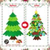 HFATMOS Felt Christmas Tree DIY Wall Hanging Xmas Tree with LED String Lights and 32 Pcs Detachable Ornaments for New Year Party Supplies Home Decor