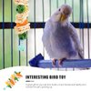LUOZZY Bird Toys for Parakeets Funny Bird Chew Toys Wooden Natural Corn Carrot Bird Parrot Foraging Hanging Toys for Small Parrots Parakeets Conures Cockatiels