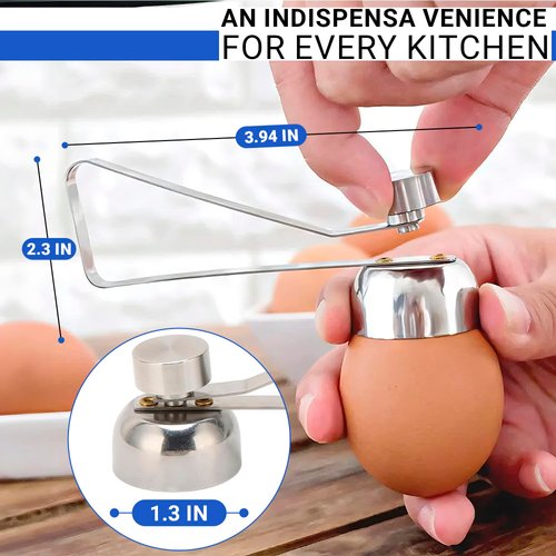 Stainless Steel Egg Cracker Tool - Egg Cutter Egg Shell Cutter Tool Egg Cracker Tool for Eggs Kitchen Gadgets - Egg Shell Opener Topper Cutter Egg Cup Cutter Egg Cracking Tool Handheld Egg Slicer
