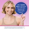 Florastor Her Digest and De-Stress Women's Probiotic and Stress Relief Supplement, Probiotics for Digestive Health, Vaginal Probiotics, and L-Theanine for Mind and Body Wellness, 30 Capsules
