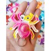 20 Packs Spider Animal Funny Unique Mini Pop Rainbow Keychain， Halloween Party favors Toys for Kids Children Classroom Students from Teacher, Birthday Party Favors