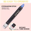 evpct 8Pcs Cream Eye Shadow Brightener Sticks Set for Eyes, Pearl White Smokey Black Gray Khaki Royal Blue Violet Purple Silver Glitter Shimmer Liquid Pencil Eye shadow Applicator Stick Palette Makeup