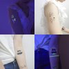 Oottati 15 Sheets Temporary Tattoo Stickers Glow in Dark Children Night Luminous Fluorescent Green Light Rainbow Rocket Alien Planet Astronaut Milky Way