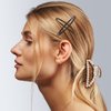 Wanmu 30Pcs Metal Snap Hair Clips for Women, 2.4" Brown Long Barrettes, Small Hairpin for Thick and Thin Fine Hair