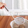 cnomg Stainless Steel Skimmer Strainer,Stainless Steel Fat Skimmer Spoon Fine Mesh Food Strainer for Grease, Gravy and Foam with Long Handle