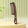 TAN MUJIANG Wood Hair Comb Natural Wood Panda Eats Bamboo 1pc