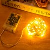 Fairy Lights Battery Operated 1 Pack 16FT 50 Led Mini Battery Powered String Lights Twinkle Lights Mason Jar Lights Waterproof Firefly Lights DIY Party，Wedding，Christmas，Decoration（Warm White）