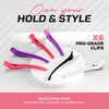 Fagaci Firm Grip Hair Clips with Silicone Band - Durable Duckbill and Alligator Clips for Sectioning, Styling, and Salon Use