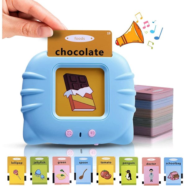 Talking Flash Cards for Toddler 1 2 3 4 Year Olds, Language Learning Toys, Pocket Speech Therapy Toys, Autism Toys, Montessori Toys with 224 Words, Children's Sensory Learning Educational Toys