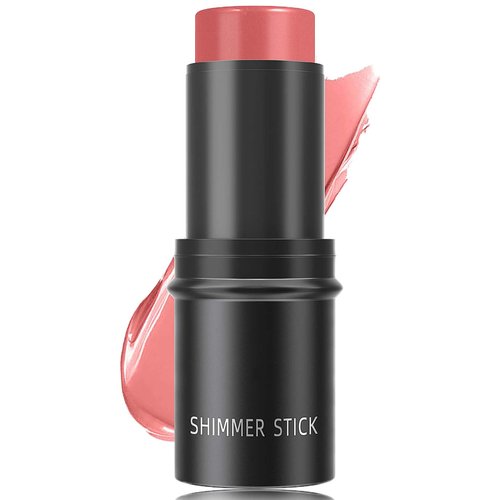 Cream Blush Stick for Cheeks & Eyes & Lips,Lightweight Multi Stick Long Lasting Pigmented Blush Stick Buildable & Waterproof Cream Blush Makeup Stick for Women(#05)
