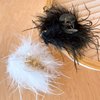 2Pcs Artificial Ostrich Feathers Hair Claw Clips Strong Hold Nonslip Hair Jaw Clips Barrettes Hairgrip Clamp Hair Styling Accessories for Girls Women Ladies, Black and White