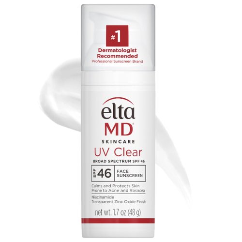EltaMD UV Clear Face Sunscreen SPF 46, Oil Free Sunscreen with Zinc Oxide, Dermatologist Recommended Sunscreen,1.7 oz Pump
