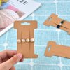 Mototo 300 PCS Hair Clip Bow Display Cards Hair Barrettes Jewelry Display Holder Rectangle Paper Cardboard for Hair Accessories Display and Organizing, 4 x 2-1/2 Inches (Brown)