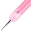 Ivy L Premium 2 Way French Gel Acrylic Nail Art Kolinsky Brush with Dotting Tool for Professional Manicure Cuticle Clean up Nail Art Design (Size # 8, Pink Marble)