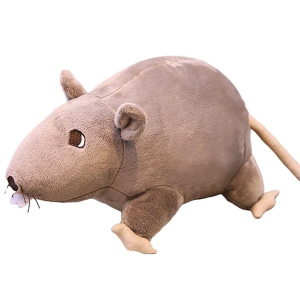 BIUBIULOVE 7inch Rat Plush Pillow, Rat Stuffed Animal Plushie Toy for Kids Girls Boys, Birthday Gifts Room Decorations (Grey)