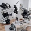 PartyWoo Black Balloons, 120 pcs 5 Inch Matte Black Balloons, Black Balloons for Balloon Garland or Balloon Arch as Party Decorations, Birthday Decorations, Retirement Party Decorations, Black-Y18