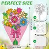 Sereliy 24 Set Mother's Day Crafts for Kids DIY Mother's Day Card Color Your Bouquet Craft for Mother's Day Gifts Craft Birthday Gift Classroom Activities.（24 Bouquet）