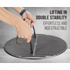 2Pack Barbecue Cooking Grids Gripper, Cast Iron Grill Grate Lifter Tool - Charcoal Grill Accessories Works for Weber Kettle Grill, Joe Classic Grill, Char-Griller Akorn Grill Grate, Easy to Move Grate