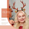 Olbye Deer Antlers Headband Women’s Deer Costume Accessories Reindeer Antler Headpiece Fawn Horn Headband Halloween Cosplay Costume Ears Holiday Party Accessories for Women and Girls (Deer Ears B)