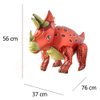 Self standing Dinosaur Tyrannosaurus Animal Balloons for Birthday Party Baby Shower Decoration Kit Inflatable Party Supplies Decorations Gift Kids and Adults (3D Triceratops Red)