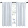 NICETOWN Bedroom Curtain Panels - Window Treatment Thermal Insulated Rod Pocket Room Darkening Curtains/Drapes for Bedroom (2 Panels, 42 by 63, Platinum - Greyish White)