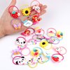 YASUNMI Girls Elastic Hair Ties, 24pcs (12 pairs) Hair Accessories for Girls, Toddlers, Kids, Teens, Children, Cartoon Hair Ties, Soft Rubber Bands Ponytail Holders, Multicolor
