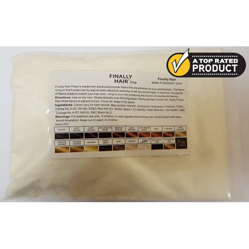 Hair Building Fibers - Pure White Refill 50 Gram Refill. Refill Your Existing Fiber Bottle. Hair Filler Fibers. Cover Grey Roots Concealer by Finally Hair (50g 50gr 50gram 50 G Gr Pure White)