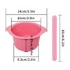 Silicone Wax Bowl For Hair Removal, Replacement Silicone Wax Liner for Wax Warmer Non-Stick Wax Pot with Wax Spatula Sticks(pink)