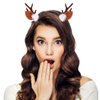 COYLINK Christmas Reindeer Antlers Hair Clips Hairpins with Deer Horn Ears Christmas Hair Accessories Cute Deer Headdresses Stocking Stuffers for Women