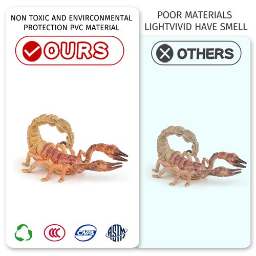 Desert Wild Animal Model Figures Playsets 6 PCS Cactus Scorpion Chameleon Armadillo Camel Fennec Fox Figurines Decoration Set Toys for Boys Girls Kids