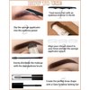 Eyebrow Stamp Stencil Kit-2 Colors One Step Brow Makeup Set with 1 Clear Eyebrow Setting Gel, 24 Brow Stencils, 1 Brush & 1 Razor, Long Lasting Waterproof Brow Makeup for women (Dark Brown & Black)