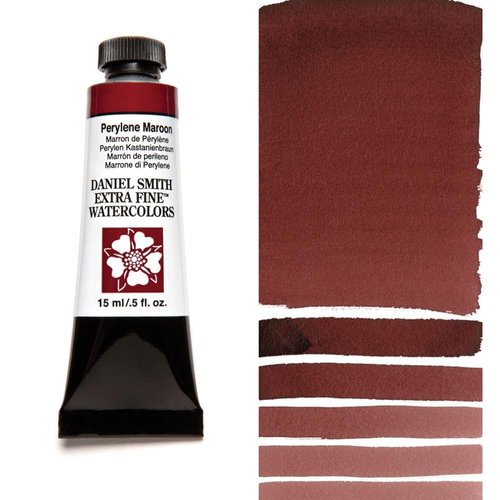 Daniel Smith Extra Fine Watercolor Paint, 15ml Tube, Perylene Maroon, 284600074, 0.5 Fl Oz (Pack of 1)