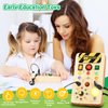 OAKJAR Montessori Busy Board for 1+ Year Old, Musical Wooden Learning Toys with LED Lights, Autism Sensory Toys for Toddlers 1-3, Baby Travel Toys, Christmas & Birthday Gift for Kids Ages 2-4