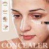12 Pieces Small Concealer Brush Bulk Flat Lip Concealer Brush Under Eye Synthetic Fiber Makeup Eyebrow Foundation Brush for Concealing Blending Setting Buffing Makeup (Black)