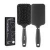 RHOS Paddle Hair Brush for Men-Detangler Brush with Nylon Bristles for Thin,Short,Thick Hairs-Square Cushion Hair Brush for Detangling,Smoothing,Massage(1 Pack-Grey)