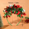 FRUZJAY Christmas Headband Colorful Balls Christmas Headbands Ribbon Hair Bands Xmas Hair Accessories Holiday Winter Hair Headpiece Red Green Sequin Hairbands for Women Christmas Costume Party Favors